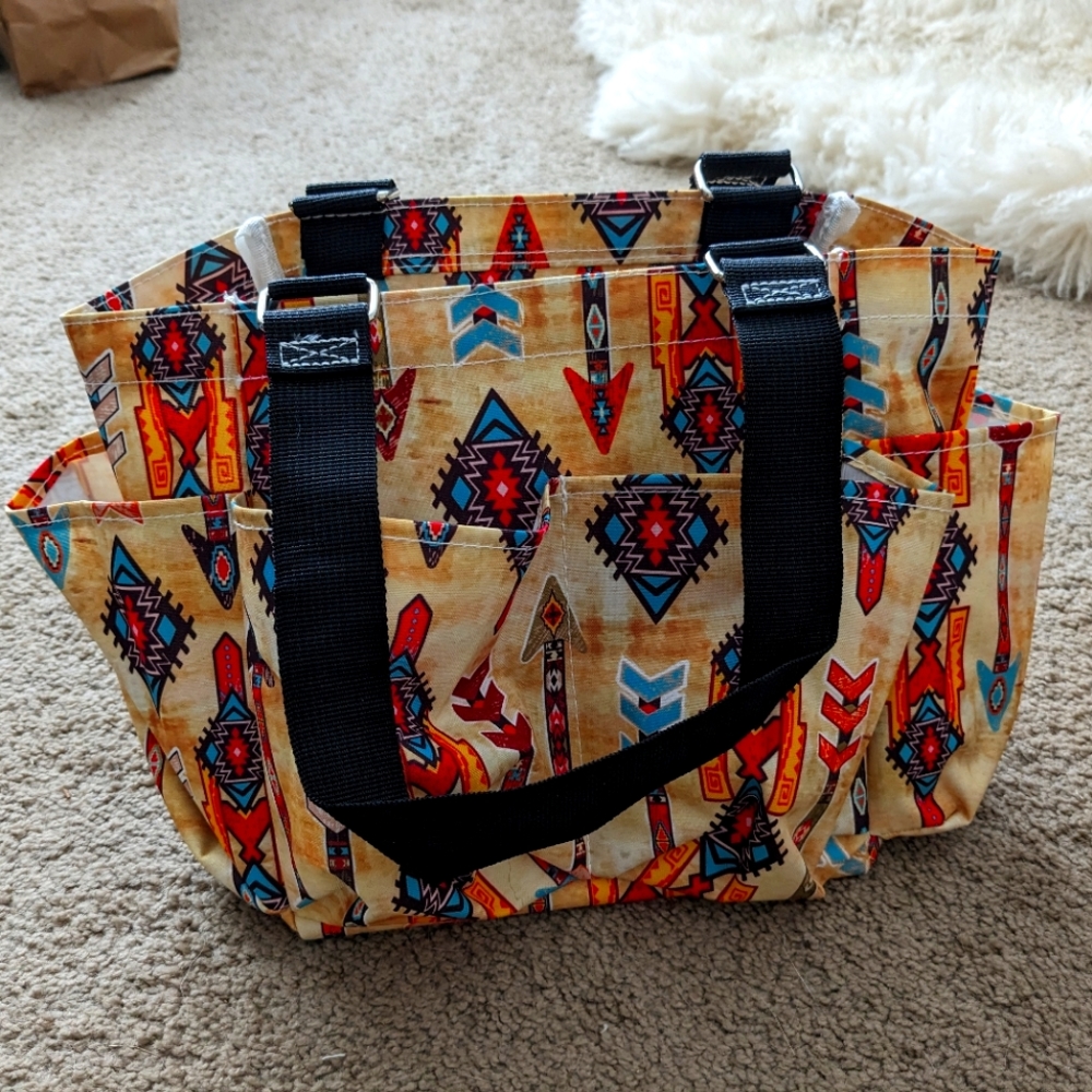 Colorful Patterned Tote Bag - Picture 2 of 7
